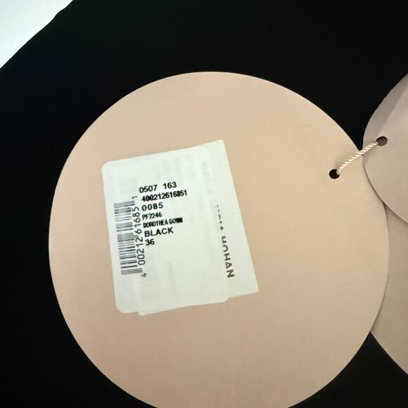 NWT Maria Lucia Hohan Black One Shoulder Velvet Dress (orig $1275) - Picture 6 of 8